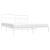 Cadru de pat metalic cu tăblie, alb, 200x200 cm GartenMobel Dekor