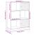 Bibliotecă VIGO, gri, 90x35x114,5 cm, lemn masiv de pin GartenMobel Dekor