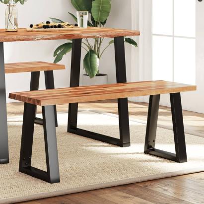 Bancă cu margini naturale 110 cm, lemn masiv de acacia GartenMobel Dekor