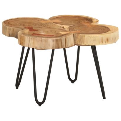 Măsuță de cafea, 36 cm, 4 trunchiuri, lemn masiv de acacia GartenMobel Dekor