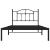 Cadru de pat din metal cu tăblie, negru, 107x203 cm GartenMobel Dekor