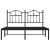 Cadru de pat metalic cu tăblie, negru, 140x200 cm GartenMobel Dekor