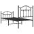 Cadru pat metalic cu tăblii de cap/picioare, negru, 75x190 cm GartenMobel Dekor