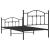 Cadru pat metalic cu tăblii de cap/picioare, negru, 100x190 cm GartenMobel Dekor