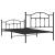 Cadru pat metalic cu tăblii de cap/picioare, negru, 107x203 cm GartenMobel Dekor