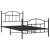 Cadru pat metalic cu tăblii de cap/picioare, negru, 107x203 cm GartenMobel Dekor