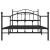 Cadru pat metalic cu tăblii de cap/picioare, negru, 107x203 cm GartenMobel Dekor