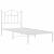 Cadru de pat metalic cu tăblie, alb, 90x190 cm GartenMobel Dekor