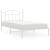 Cadru de pat din metal cu tăblie, alb, 100x200 cm GartenMobel Dekor