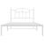 Cadru de pat din metal cu tăblie, alb, 100x200 cm GartenMobel Dekor