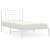 Cadru de pat din metal cu tăblie, alb, 107x203 cm GartenMobel Dekor