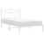 Cadru de pat din metal cu tăblie, alb, 107x203 cm GartenMobel Dekor