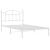 Cadru de pat din metal cu tăblie, alb, 107x203 cm GartenMobel Dekor