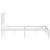 Cadru de pat metalic cu tăblie, alb, 120x200 cm GartenMobel Dekor