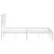 Cadru de pat metalic cu tăblie, alb, 140x190 cm GartenMobel Dekor
