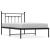 Cadru de pat din metal cu tăblie, negru, 107x203 cm GartenMobel Dekor