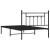 Cadru de pat din metal cu tăblie, negru, 107x203 cm GartenMobel Dekor