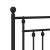 Cadru de pat din metal cu tăblie, negru, 107x203 cm GartenMobel Dekor