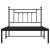Cadru de pat din metal cu tăblie, negru, 107x203 cm GartenMobel Dekor