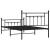 Cadru pat metalic cu tăblii de cap/picioare, negru, 107x203 cm GartenMobel Dekor