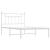 Cadru de pat din metal cu tăblie, alb, 107x203 cm GartenMobel Dekor