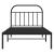 Cadru de pat din metal cu tăblie, negru, 100x200 cm GartenMobel Dekor