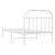 Cadru de pat din metal cu tăblie, alb, 100x200 cm GartenMobel Dekor