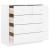 Comodă cu sertare ALTA, alb, 77x35x73 cm, lemn masiv de pin GartenMobel Dekor
