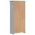Bibliotecă BODO, gri, 80x38x180 cm, lemn masiv pin, 5 rafturi GartenMobel Dekor