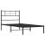 Cadru de pat din metal cu tăblie, negru, 100x200 cm GartenMobel Dekor