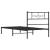 Cadru de pat din metal cu tăblie, negru, 100x200 cm GartenMobel Dekor