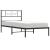 Cadru de pat din metal cu tăblie, negru, 100x200 cm GartenMobel Dekor