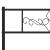 Cadru de pat din metal cu tăblie, negru, 100x200 cm GartenMobel Dekor