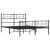 Cadru pat metalic cu tăblie de cap/picioare, negru, 135x190 cm GartenMobel Dekor