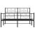 Cadru pat metalic cu tăblie de cap/picioare, negru, 135x190 cm GartenMobel Dekor
