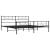 Cadru pat metalic cu tăblii de cap/picioare, negru, 183x213 cm GartenMobel Dekor