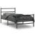 Cadru pat metalic cu tăblii de cap/picioare,  negru, 107x203 cm GartenMobel Dekor