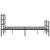 Cadru pat metalic cu tăblie de cap/picioare , negru, 135x190 cm GartenMobel Dekor