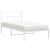Cadru de pat din metal cu tăblie, alb, 107x203 cm GartenMobel Dekor