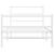 Cadru de pat metalic cu tăblie de cap/picioare  alb 107x203 cm GartenMobel Dekor