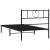 Cadru de pat din metal cu tăblie, negru, 100x200 cm GartenMobel Dekor