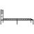 Cadru de pat din metal cu tăblie, negru, 100x200 cm GartenMobel Dekor