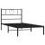 Cadru de pat din metal cu tăblie, negru, 107x203 cm GartenMobel Dekor