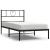 Cadru de pat din metal cu tăblie, negru, 107x203 cm GartenMobel Dekor