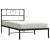 Cadru de pat din metal cu tăblie, negru, 107x203 cm GartenMobel Dekor