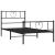 Cadru pat metalic cu tăblii de cap/picioare, negru, 75x190 cm GartenMobel Dekor