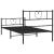 Cadru pat metalic cu tăblii de cap/picioare, negru, 75x190 cm GartenMobel Dekor