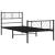 Cadru pat metalic cu tăblii de cap/picioare, negru, 107x203 cm GartenMobel Dekor