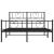Cadru pat metalic cu tăblie de cap/picioare, negru, 135x190 cm GartenMobel Dekor