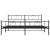 Cadru pat metalic cu tăblii de cap/picioare, negru, 183x213 cm GartenMobel Dekor